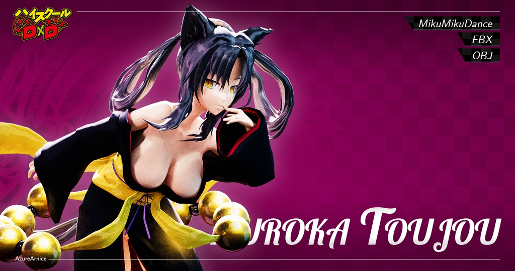 Highschool DxD - Kuroka Toujou MMD Model