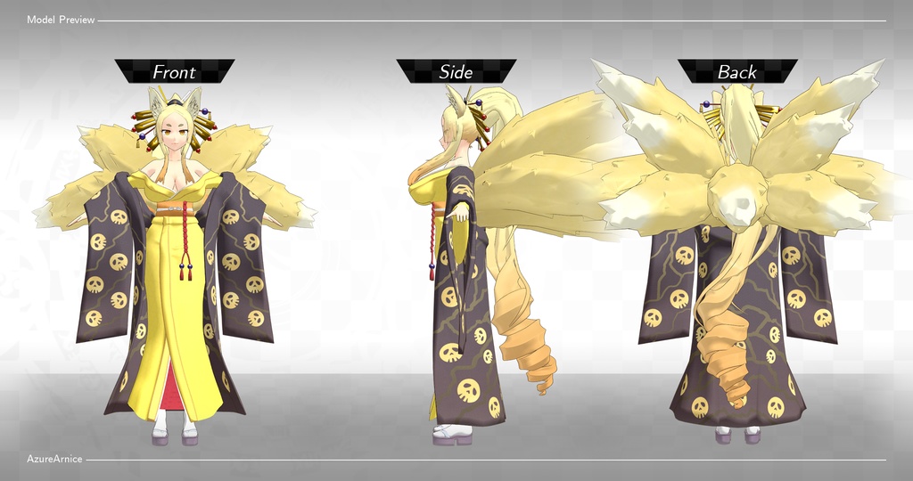 Highschool DxD - Yasaka MMD Model