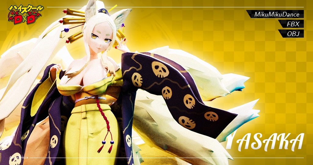 Highschool DxD - Yasaka MMD Model