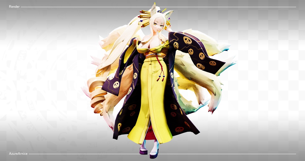 Highschool DxD - Yasaka MMD Model