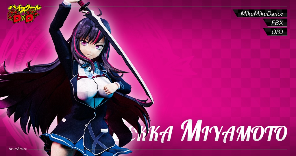 Highschool DxD - Zekka Miyamoto MMD Model