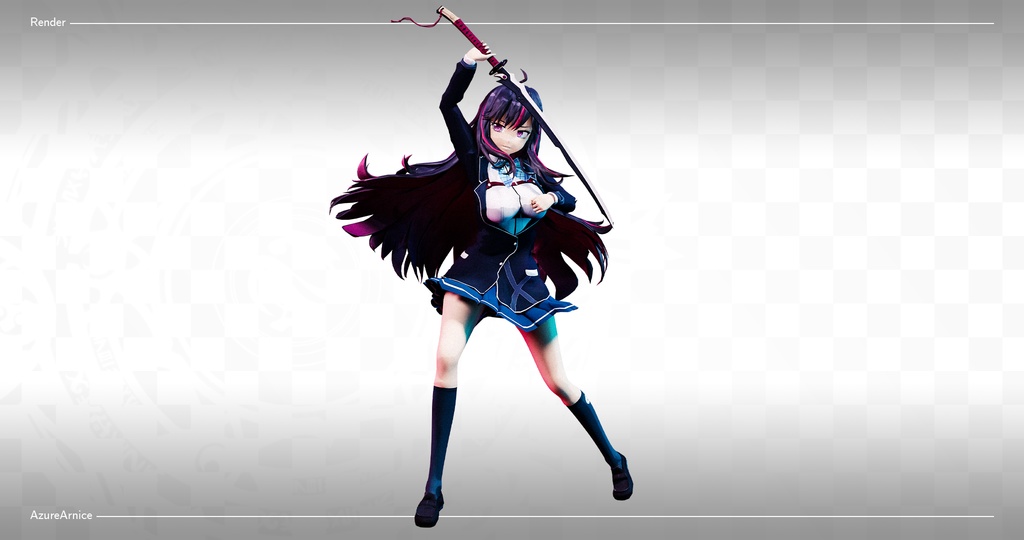 Highschool DxD - Zekka Miyamoto MMD Model