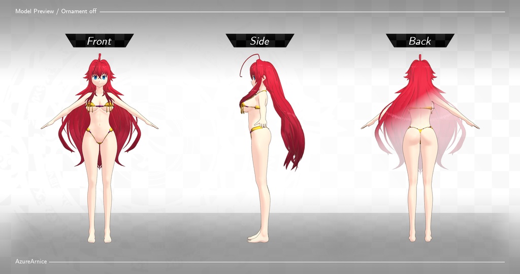 Highschool DxD - Belly Dancer - Additional Attire - MMD Model