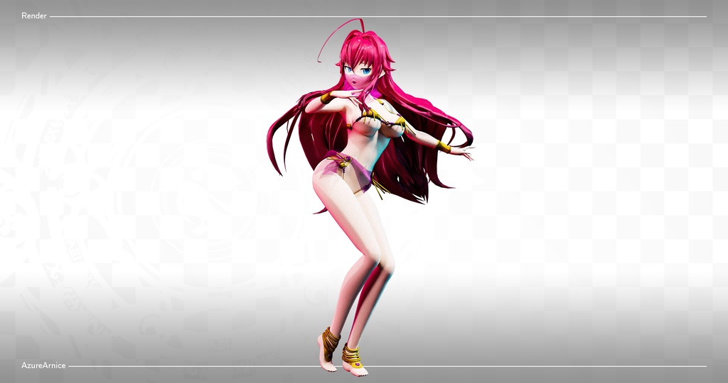 Highschool DxD - Belly Dancer - Additional Attire - MMD Model