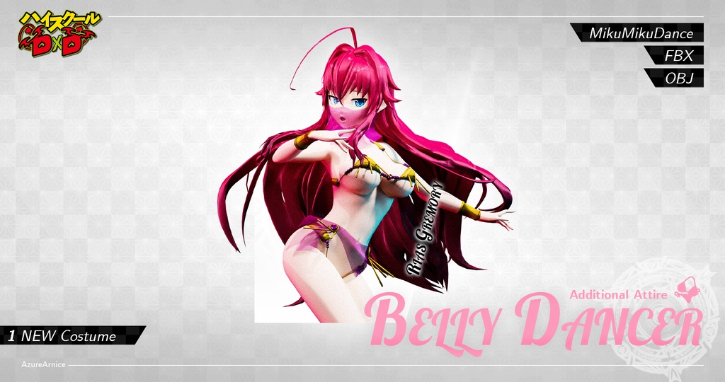 Highschool DxD - Belly Dancer - Additional Attire - MMD Model