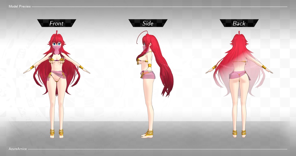 Highschool DxD - Belly Dancer - Additional Attire - MMD Model