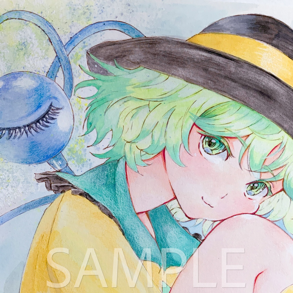 原画　同人アナログイラスト【東方Project/古明地こいし】