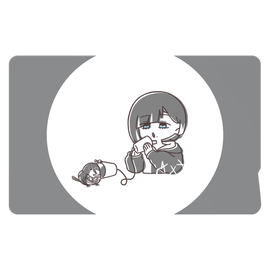 白黒カードステッカー（グッズ限定絵柄）