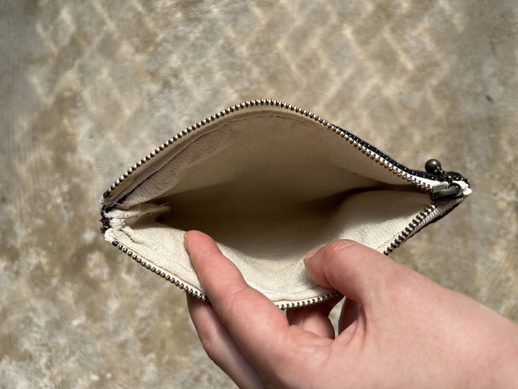 ポーチ(格子柄)③