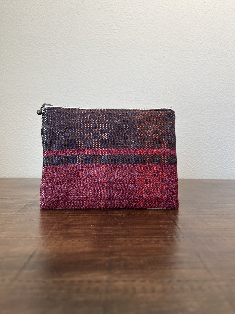 ポーチ(格子柄)③