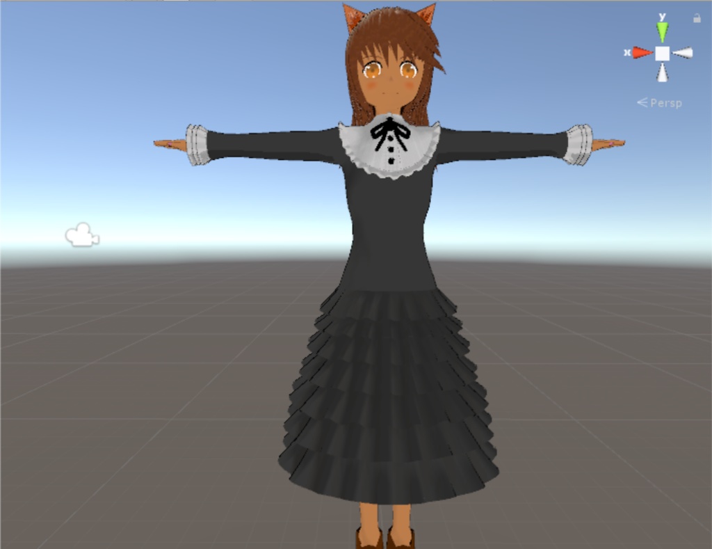 3dモデル フリルワンピース Vrchat想定着せ替え服 Higashikata0 Booth