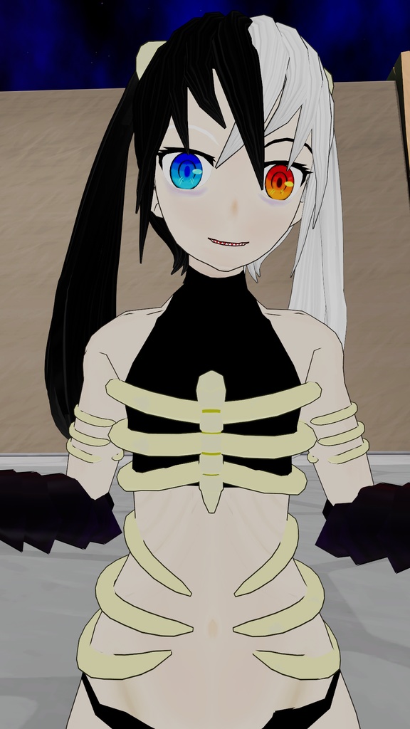 【3Dモデル】ボーン子(VRChat使用想定+フルトラッキング対応)