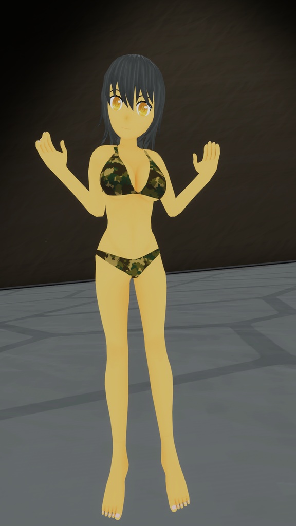 【3Dモデル】マベ子(VRChat使用想定+フルトラッキング対応)