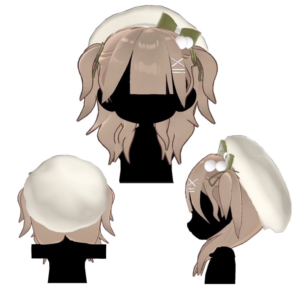 【キプフェル / Kipfel対応 VRC Hair】アイドルハーフツイン