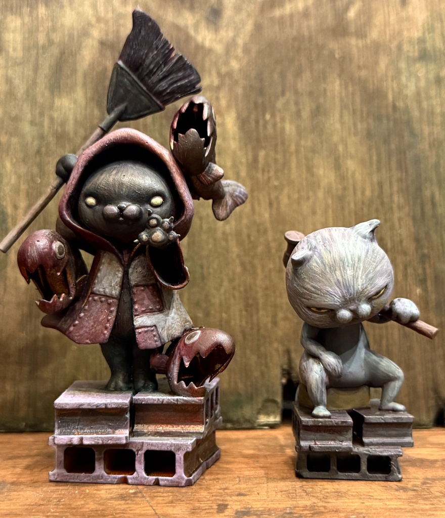 Dada屋オリジナルチェス駒「猫」勢力 ビショップ・ポーンセット