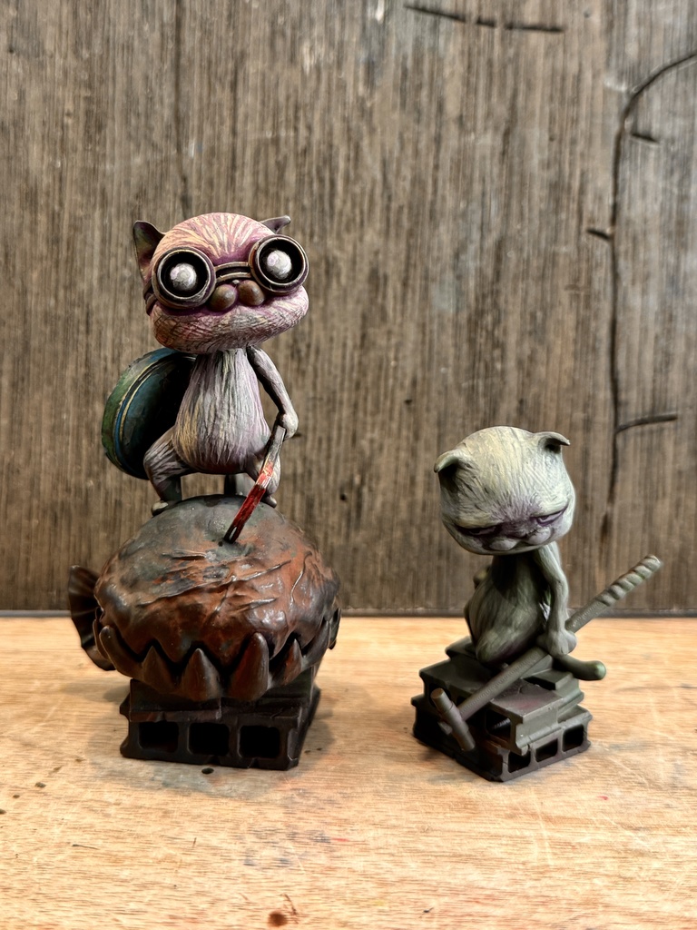 Dada屋オリジナルチェス駒「猫」勢力 ナイトB・ポーンセット(未塗装)