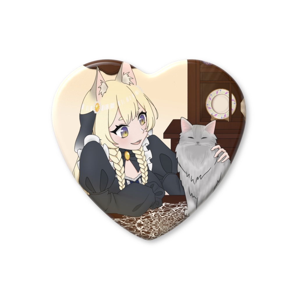 ハート缶バッジ_午後のひととき