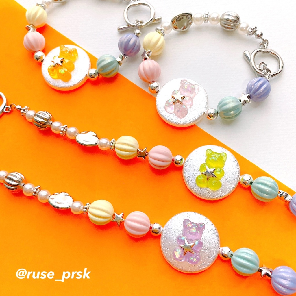 夏のワンダショ☀️ユニットカラーベアグミシリーズ ブレスレット