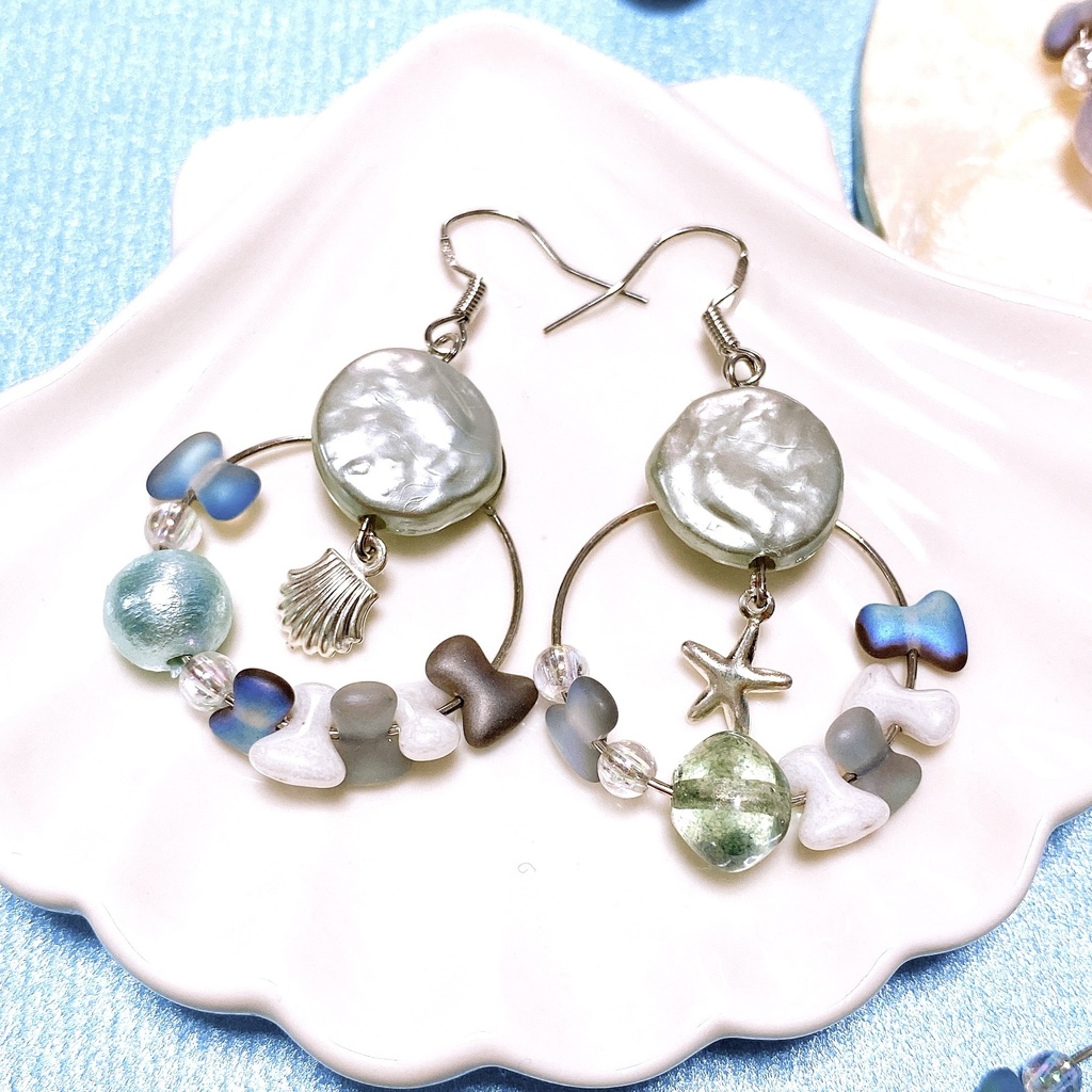 【新作】プロセカ さざ波さらう思い出は イメージピアス・イヤリング(寧々・類・KAITO)