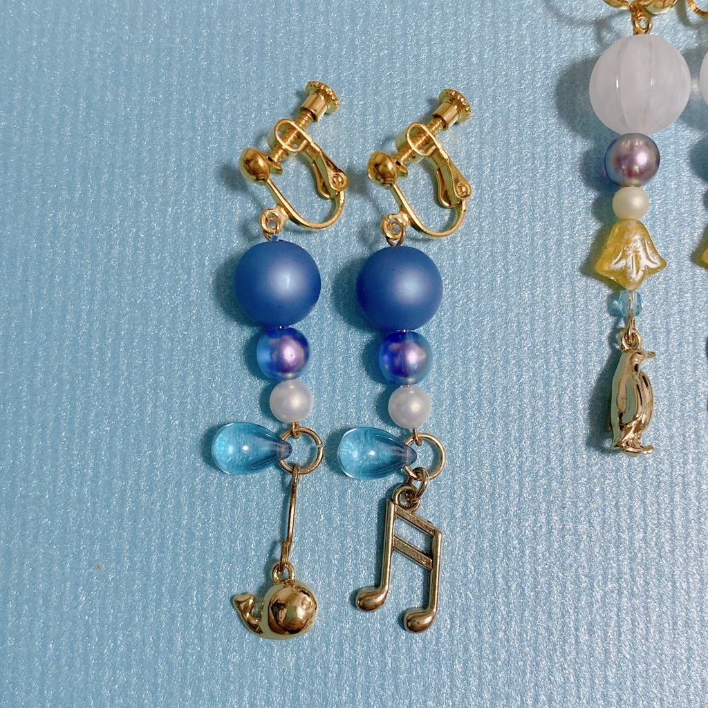 プロセカ 青の世界の音楽隊💙(冬弥・奏・杏) イメージピアス/イヤリング