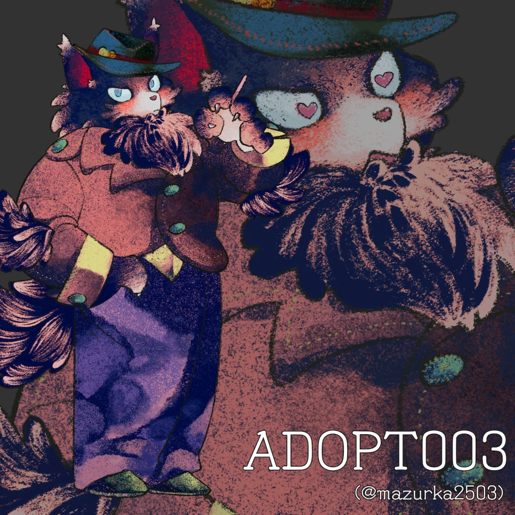 ADOPT003_猫_獣人_男性_立ち絵素材