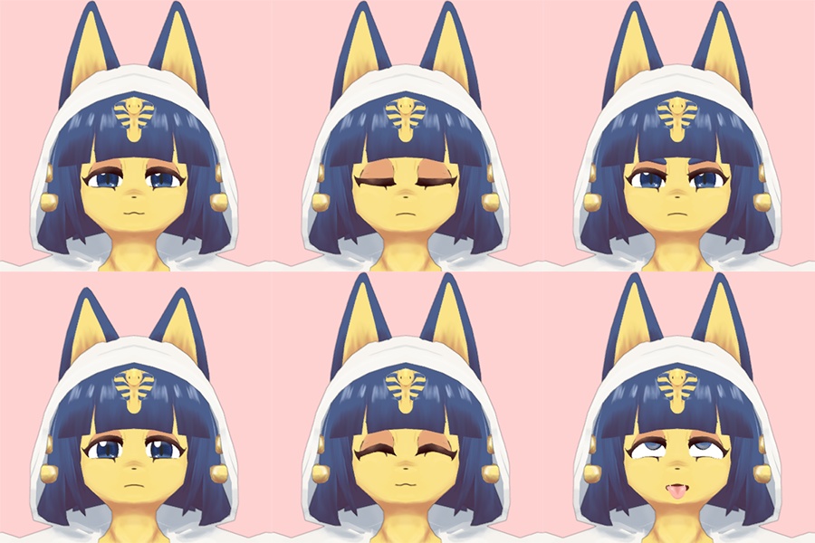 Ankha (ナイル, Nairu) VRChat Full Body Tracking 3D Model