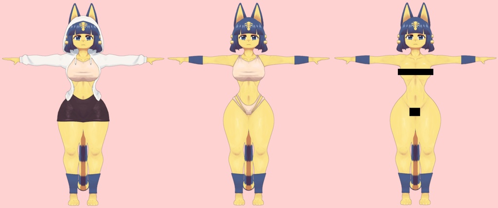 Ankha (ナイル, Nairu) VRChat Full Body Tracking 3D Model