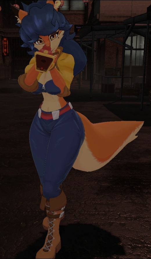 Inspector Fox VRChat Full Body Tracking 3D Model