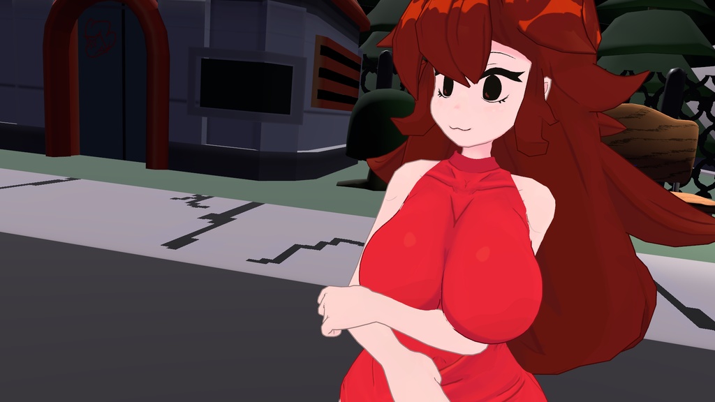 FNF Girlfriend VRChat Full Body Tracking 3D Model