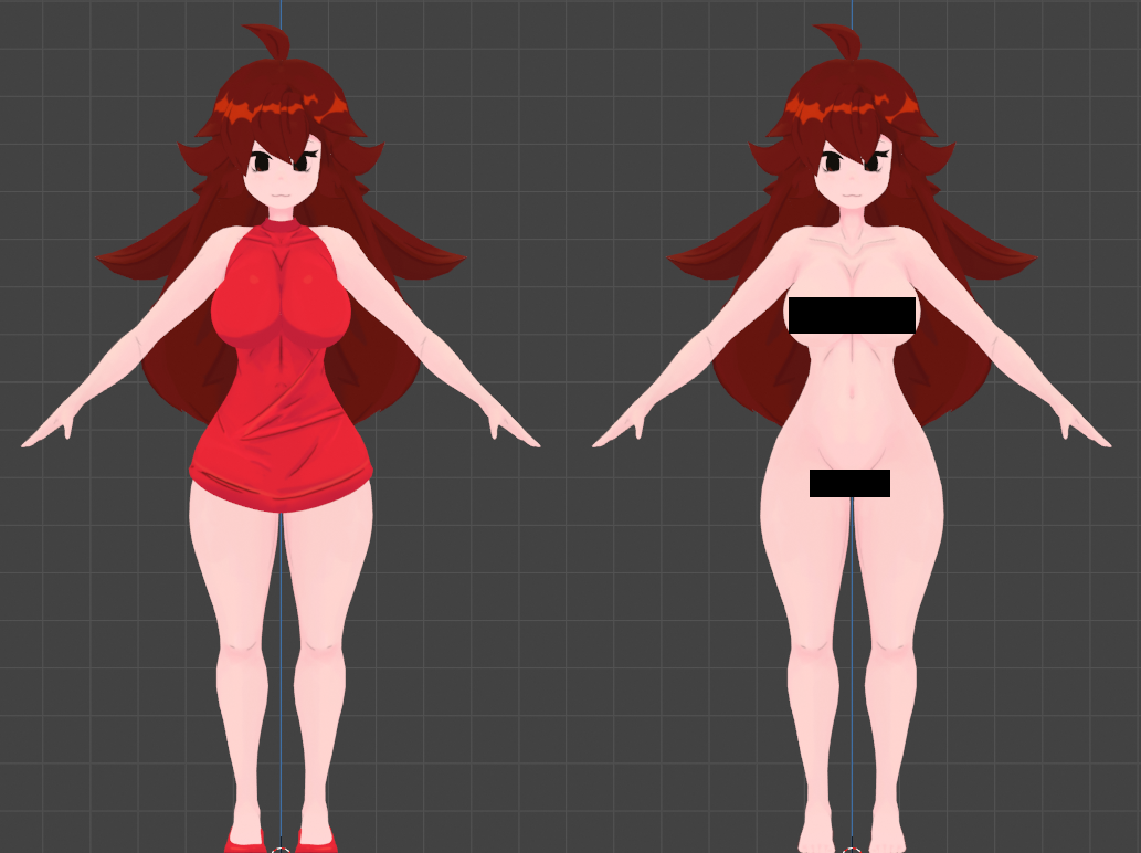 FNF Girlfriend VRChat Full Body Tracking 3D Model