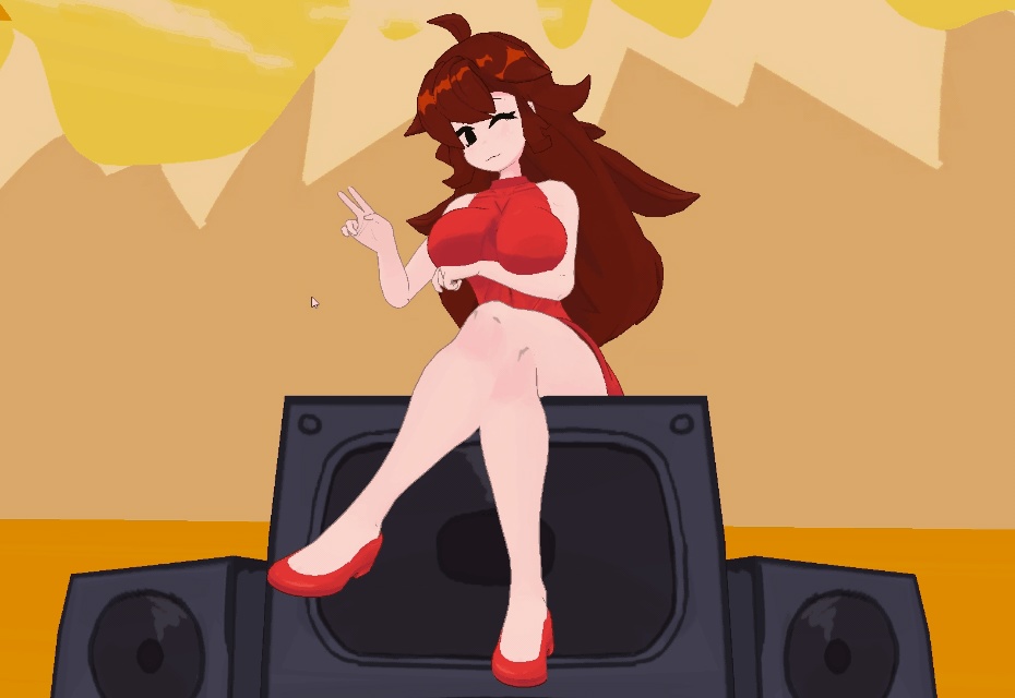 FNF Girlfriend VRChat Full Body Tracking 3D Model