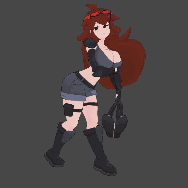 FNF Girlfriend VRChat Full Body Tracking 3D Model