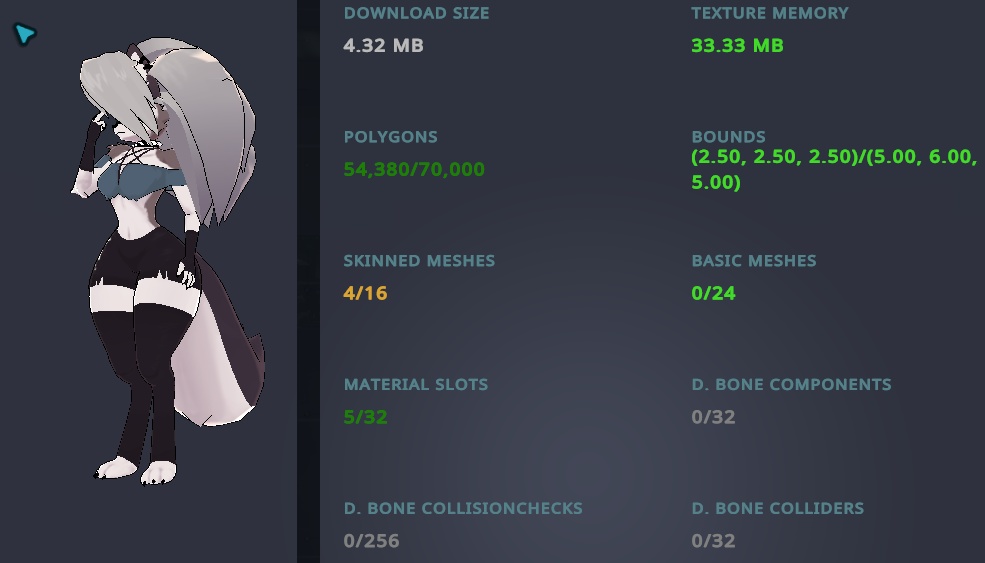 Loona VRChat Full Body Tracking 3D Model