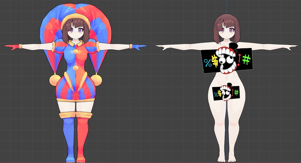 Pomni VRChat Full Body Tracking 3D Model