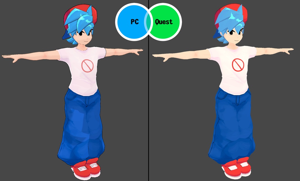 (Free) FNF Boyfriend VRChat Full Body Tracking 3D Model