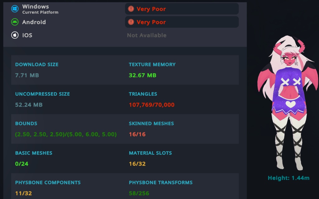 Verosika Mayday VRChat Full Body Tracking 3D Model