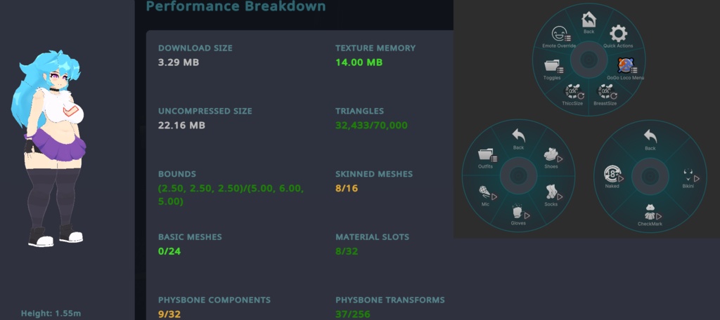 FNF Sky VRChat Full Body Tracking 3D Model