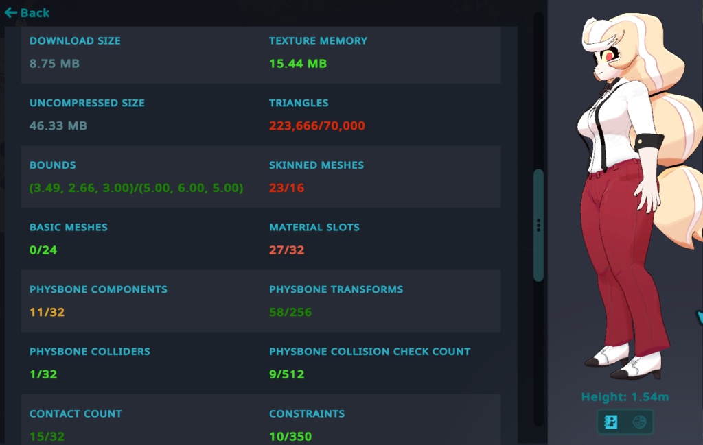 Vaggie VRChat Full Body Tracking 3D Model