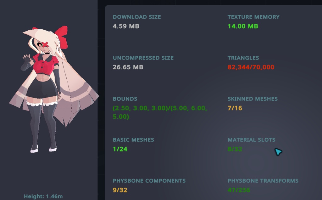 Vaggie VRChat Full Body Tracking 3D Model