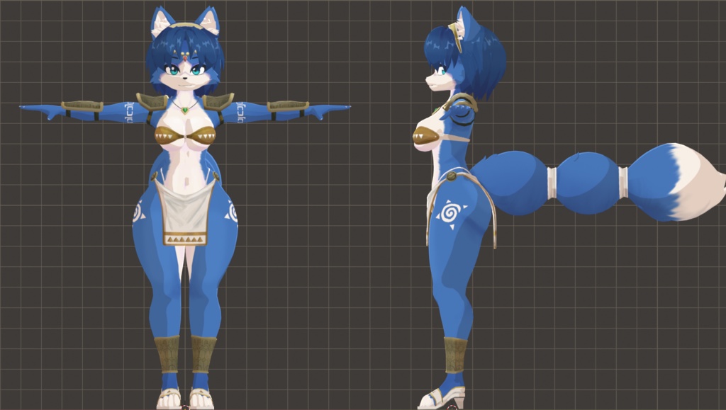 Krystal VRChat Full Body Tracking 3D Model
