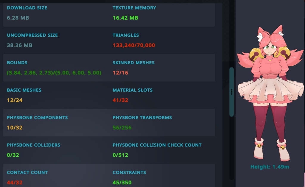Mew Mew VRChat Full Body Tracking 3D Model