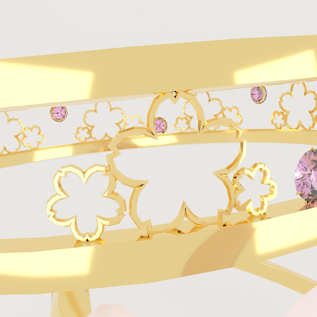 【MA | VRCFury設定済み】リング - 桜