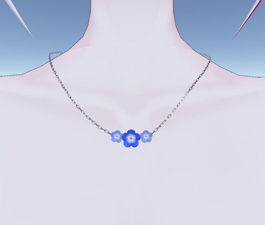 【MA | VRCFury設定済み】ネックレス - ネモフィラ