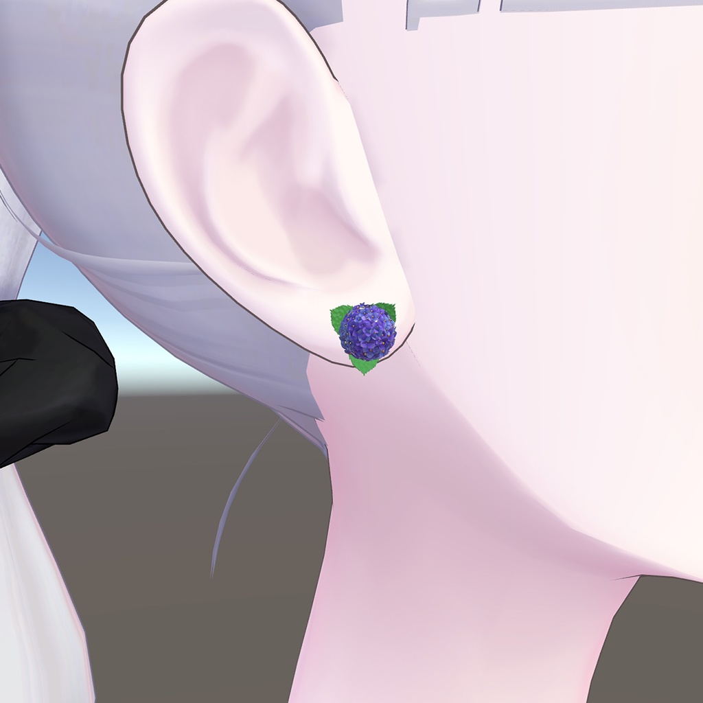 【MA | VRCFury設定済み】イヤリング - あじさい