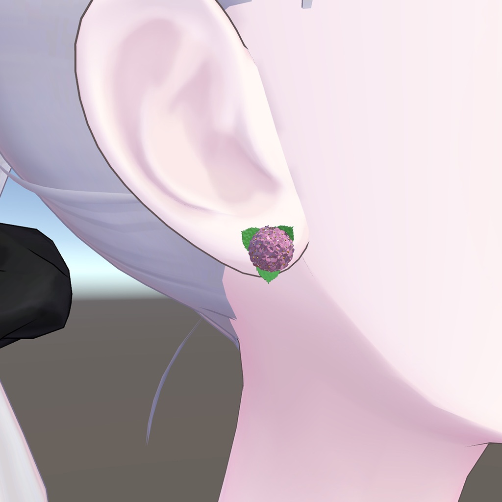 【MA | VRCFury設定済み】イヤリング - あじさい