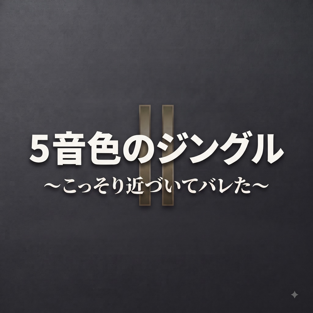 5音色のジングル ～こっそり近づいてバレた～｜動画・ゲーム用 効果音素材（WAV/MP3）