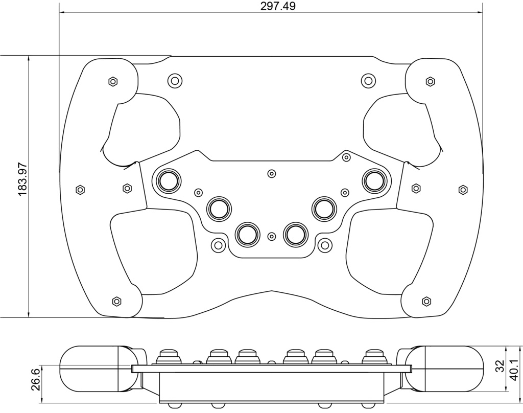 【受注生産】Fanatec用 F3スタイル ステアリング(組み立てキット)