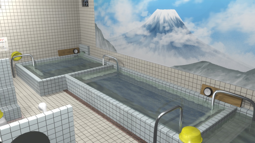 銭湯3Dデータ(Blender3.6.0)