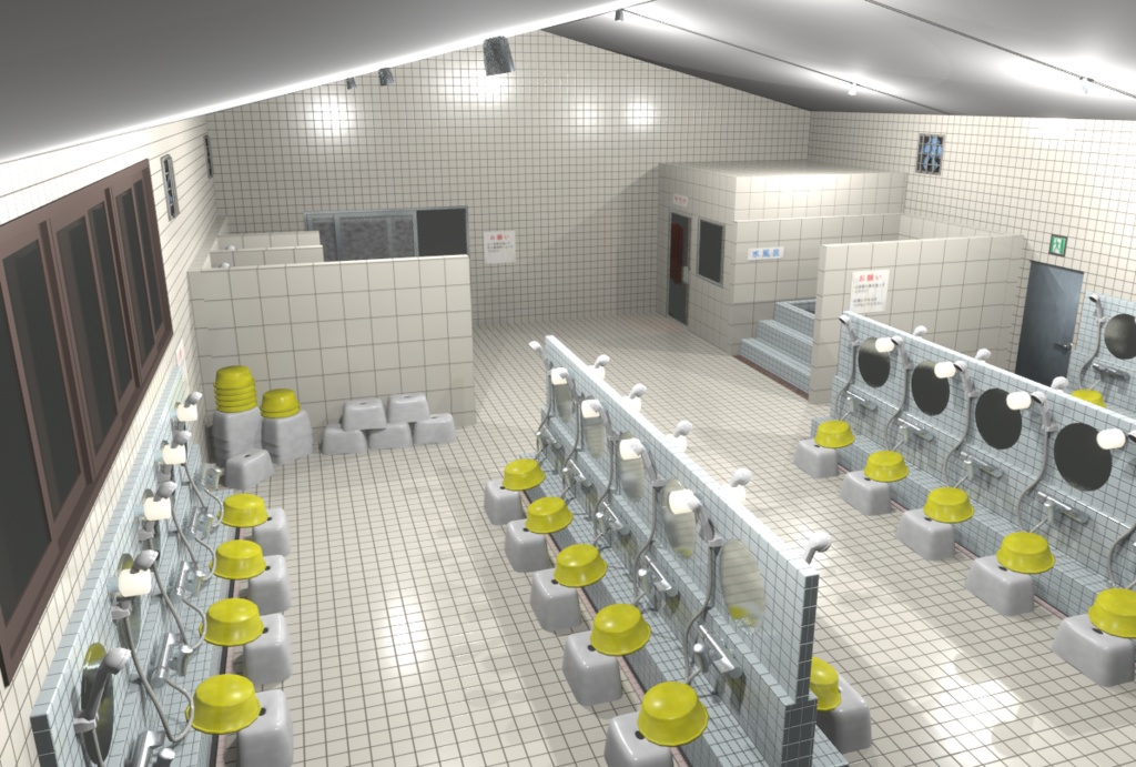銭湯3Dデータ(Blender3.6.0)
