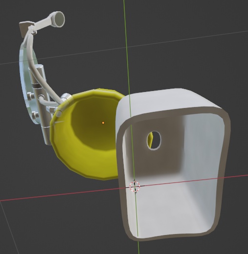 シャワーセット3Dデータ(FBX、Blender3.6.0)